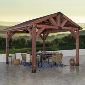 Arlington 12′ X 12′ Solid Wood Patio Gazebo